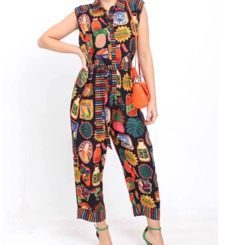 FARM Rio Multicolor Graphic Jumpsuit